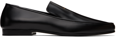 Shop Totême Black 'the Oval' Loafers In 001 Black