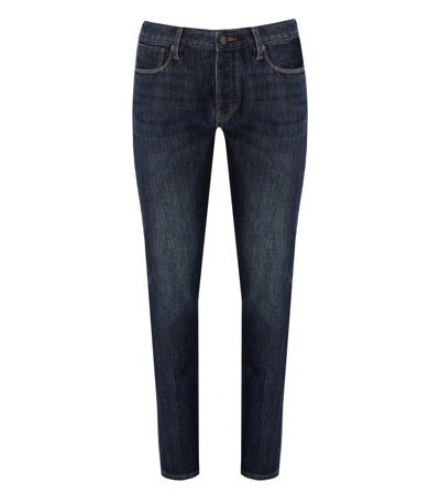 Shop Emporio Armani J75 Dark Blue Jeans