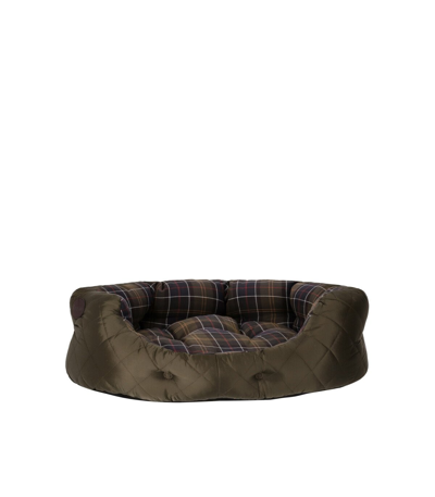 Shop Barbour Quilted Olive Green Dog Bed