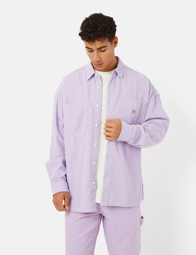 Shop Dickies Hickory Over Shirt In Purple
