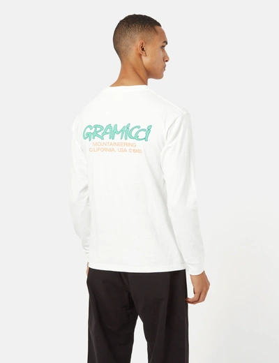 Shop Gramicci Mountaineering Long Sleeve T-shirt In White