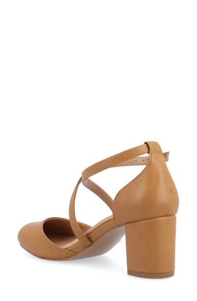 Journee Collection Foster Block Heel Pump In Tan