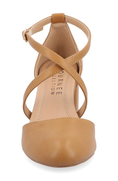 Journee Collection Foster Block Heel Pump In Tan