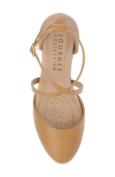 Journee Collection Foster Block Heel Pump In Tan