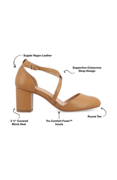 Journee Collection Foster Block Heel Pump In Tan