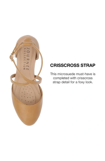 Journee Collection Foster Block Heel Pump In Tan