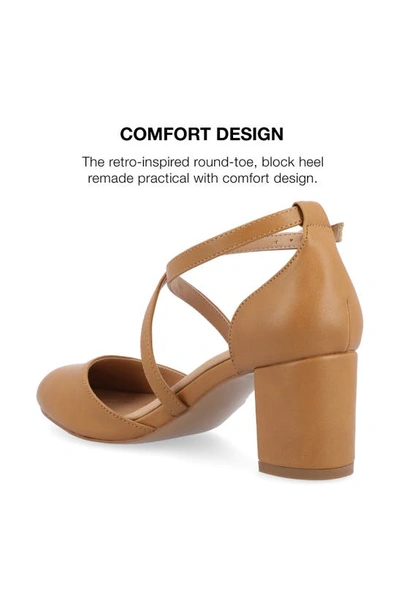 Journee Collection Foster Block Heel Pump In Tan