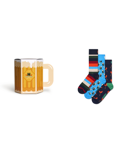 Shop Happy Socks Wurst And Beer Socks Gift Set, Pack Of 3 In Multi