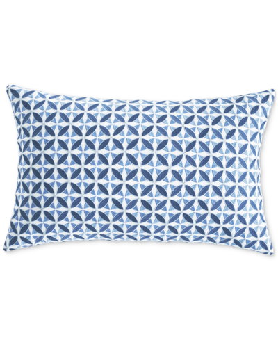 Shop Charter Club Damask Designs Foulard Geo Decorative Pillow, 14" X 20", Created For Macy's In Blue