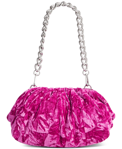 Shop Inc International Concepts Velvet Kj Clutch, Created For Macy's In Burnished Berry