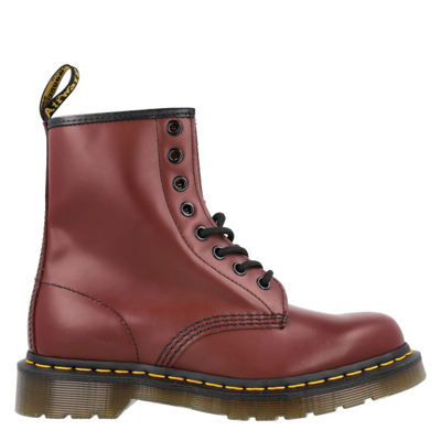 Shop Dr. Martens' 1460 Smooth Cherry Ankle Boots In Brown
