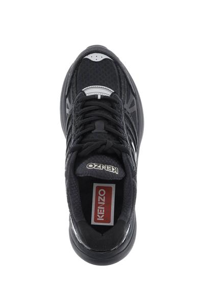 Kenzo Pace Sneakers With Mesh And Rubber Sole In Black