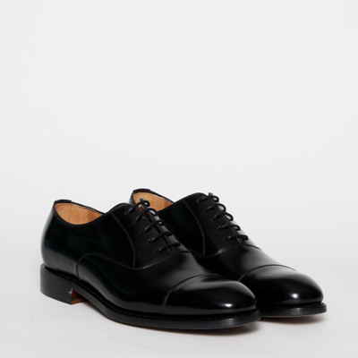 Shop Berwick Brushed Black Leather Shoes