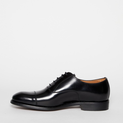 Shop Berwick Brushed Black Leather Shoes