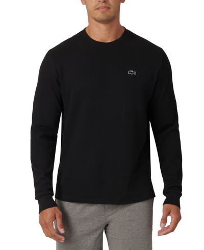 Lacoste Classic Fit Crewneck Sweatshirt In Black