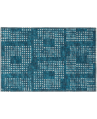 Shop Addison Eleanor Outdoor Washable Aer31 1'8" X 2'6" Area Rug In Blue