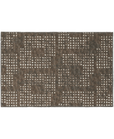 Shop Addison Eleanor Outdoor Washable Aer31 1'8" X 2'6" Area Rug In Brown