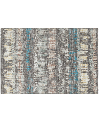 Shop Addison Rylee Outdoor Washable Ary34 1'8" X 2'6" Area Rug In Gray