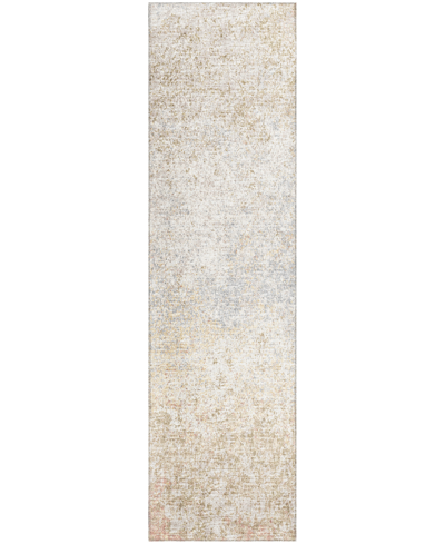Shop Addison Rylee Outdoor Washable Ary33 2'3" X 7'6" Runner Area Rug In Beige