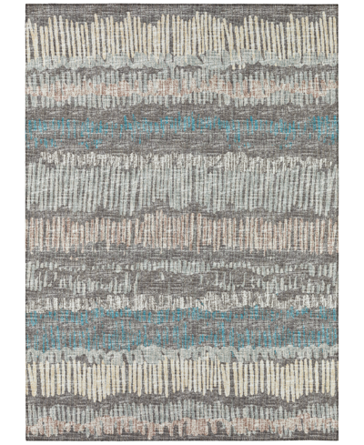 Shop Addison Rylee Outdoor Washable Ary34 5' X 7'6" Area Rug In Gray