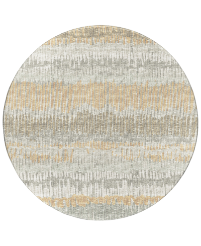 Shop Addison Rylee Outdoor Washable Ary34 8' X 8' Round Area Rug In Sage
