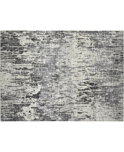 Shop Addison Accord Outdoor Washable Aac31 1'8" X 2'6" Area Rug In Gray