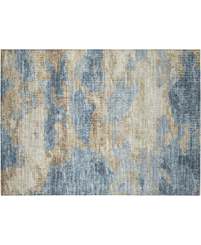 Shop Addison Accord Outdoor Washable Aac36 1'8" X 2'6" Area Rug In Blue