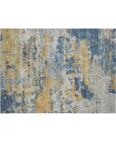Shop Addison Accord Outdoor Washable Aac34 1'8" X 2'6" Area Rug In Blue