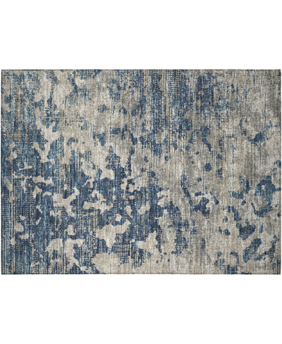 Shop Addison Accord Outdoor Washable Aac35 1'8" X 2'6" Area Rug In Blue