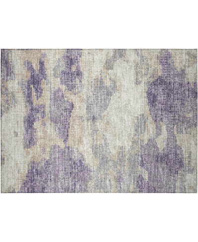 Shop Addison Accord Outdoor Washable Aac36 1'8" X 2'6" Area Rug In Purple