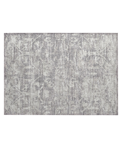 Shop Addison Othello Outdoor Washable Aot31 1'8" X 2'6" Area Rug In Gray
