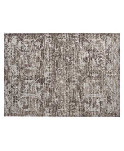 Shop Addison Othello Outdoor Washable Aot31 1'8" X 2'6" Area Rug In Brown