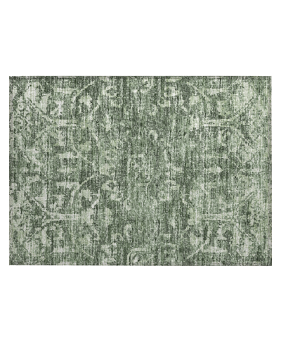 Shop Addison Othello Outdoor Washable Aot31 1'8" X 2'6" Area Rug In Green