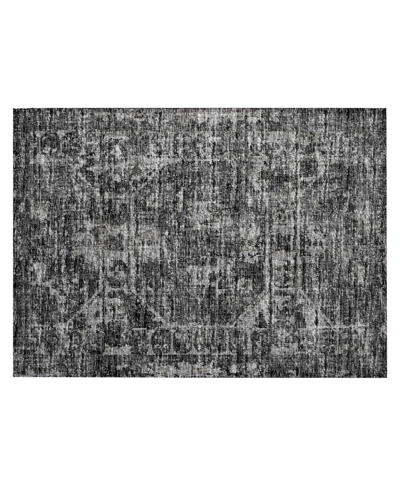 Shop Addison Othello Outdoor Washable Aot32 1'8 X 2'6 Area Rug In Black