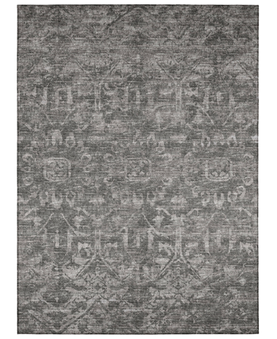 Shop Addison Othello Outdoor Washable Aot31 3' X 5' Area Rug In Charcoal
