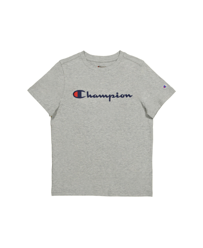 Shop Champion Big Boys Short Sleeve T-shirt In Oxford Gray Heather