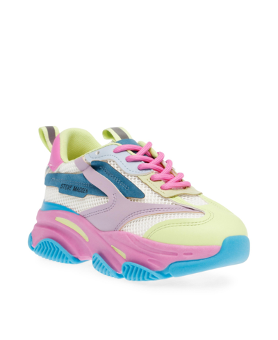 Shop Steve Madden Little And Big Girls Jpossession Elevated Fashion Sneakers In Multi