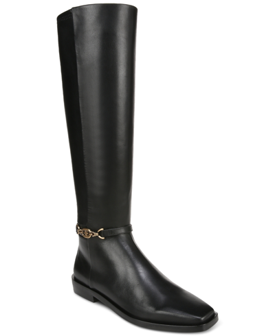 Shop Sam Edelman Women's Clive Buckled Riding Boots In Black Leather