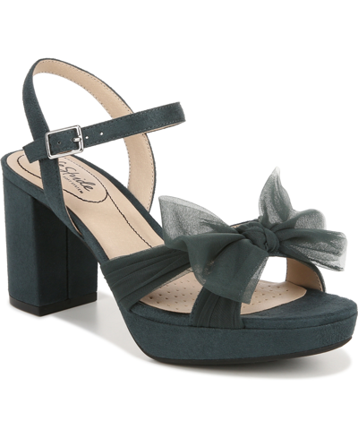 Shop Lifestride Last Dance Fabric Ankle Straps Women's Shoes In Evergreen