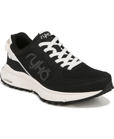 Shop Ryka Women's Jog On Slip-on Sneakers Women's Shoes In Black Fabric/suede