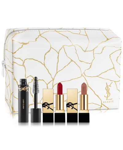 Shop Saint Laurent 4-pc. Mini Lash Clash Mascara & Rouge Pur Couture Satin Lipstick Set