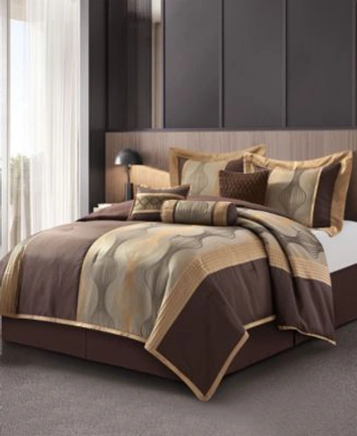 Shop Nanshing Kath Comforter Set In Brown