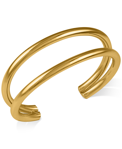 Shop Oma The Label 18k Gold-plated Stainless Steel Double-row Cuff Bracelet