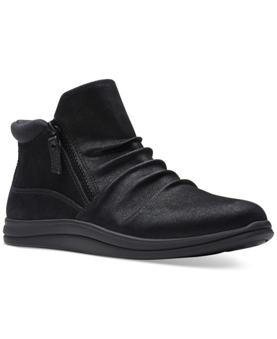 Shop Clarks Women's Breeze Range Ruched Ankle Booties In Black