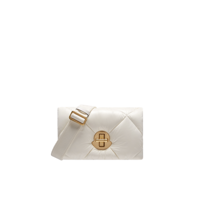 Shop Moncler Collection Puf Shoulder Bag White In Blanc