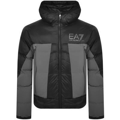 Shop Ea7 Emporio Armani Quilted Down Jacket Black