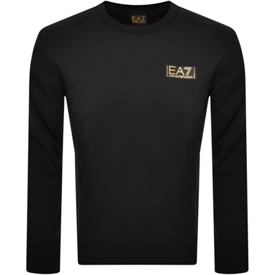 Shop Ea7 Emporio Armani Logo Sweatshirt Black