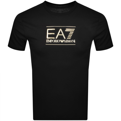 Shop Ea7 Emporio Armani Large Logo T Shirt Black