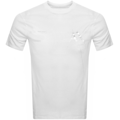 Shop Armani Exchange Logo T Shirt White