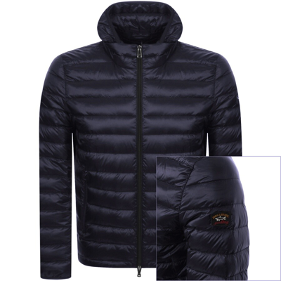 Shop Paul &amp; Shark Paul And Shark Hooded Quilted Jacket Navy
